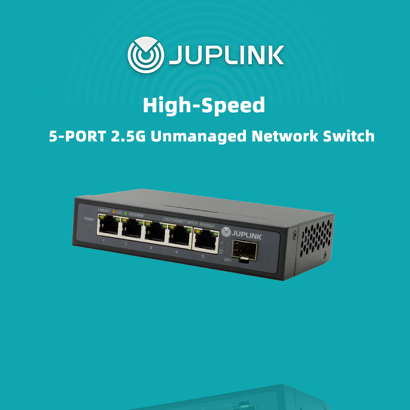 5 Port 2.5G Ethernet Switch with 10G SFP, 5 x 2.5G Base-T Ports